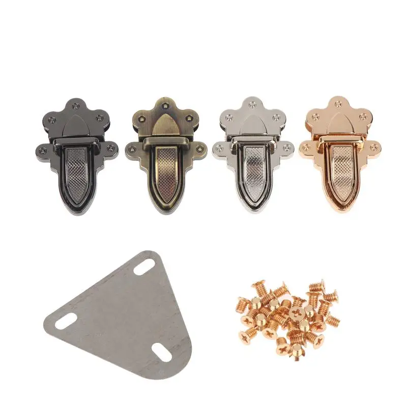 1 Set Sturdy Metal Push Lock Closure Rustproof Clasp Parts for DIY Leather Handbag Purse Repair Craft Supplies