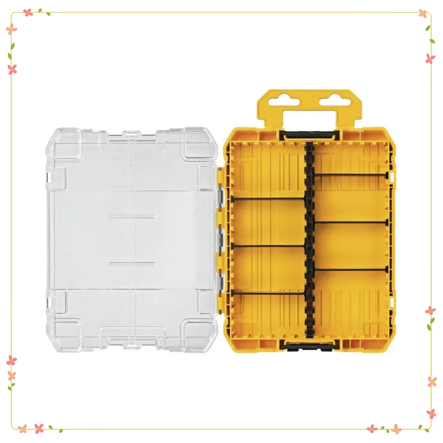 ツールボックスオーガナイザー、小型工具やアクセサリー用の8コンパートメント中型タフケース