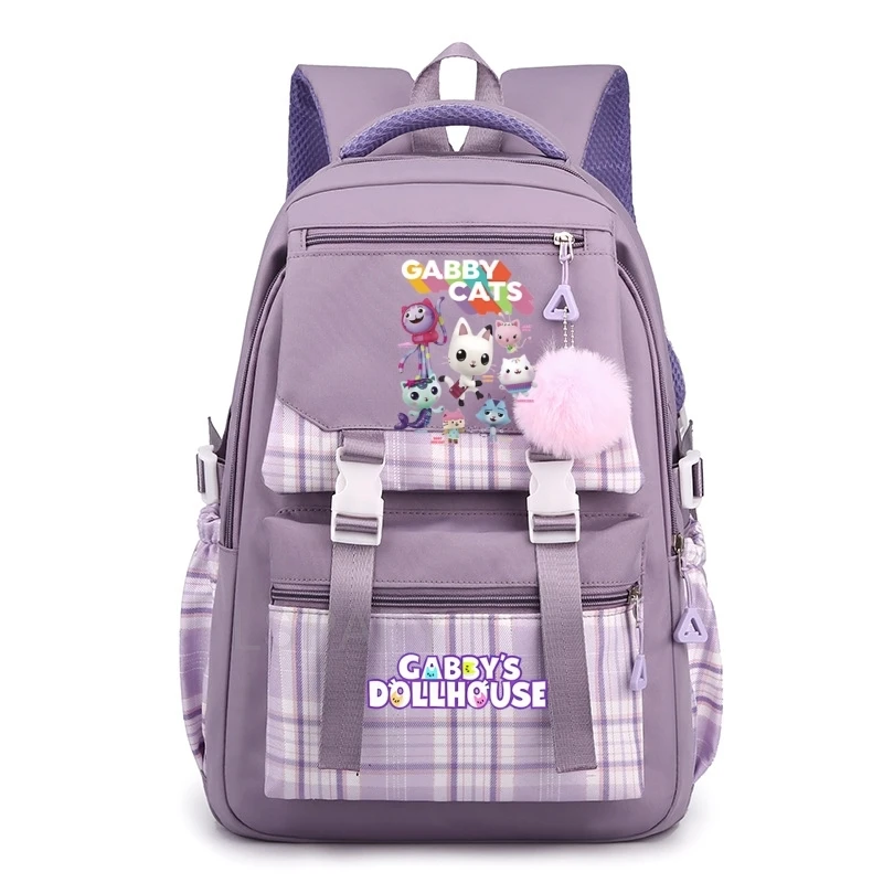 Gabby Dollhouse SchoolBag Primary School Bookbag Large-capacity Cartoon Anime Knapsack High-quality Backpack Laptop Bag Gift