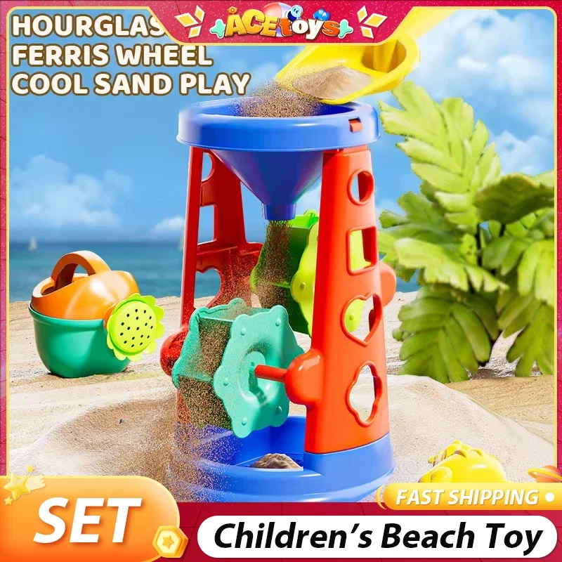 Interessant 31-delig strandspeelgoed voor kinderen, waterspeelschoppen voor binnen en buiten, zandgraafgereedschap, karren en emmers