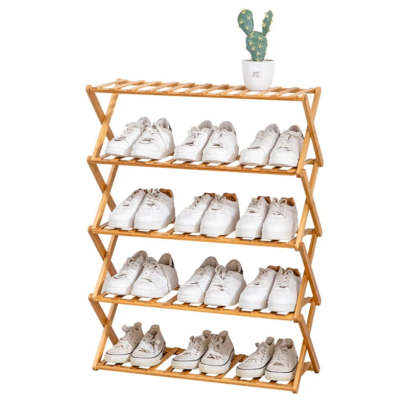Multifunction 5/6-layer Folding Shoe Stacker Rack Organizer Free-installation Shoes Cabinet Cupboards Storage Furniture Shelves