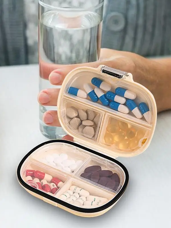 

Портативный влагостойкий контейнер-органайзер для таблеток с 7 отделениями, дорожная коробка для таблеток с Seall Ring, маленькая коробка для таблеток