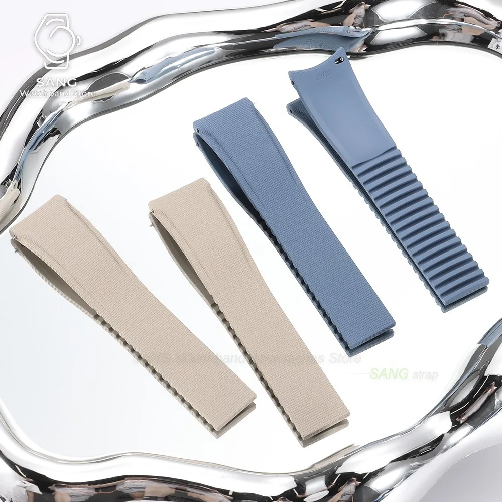 20mm 21mm 22mm Schnellverschluss Uhrenarmband mit gebogenem Ende, neues weiches FKM Fluorkautschuk Uhrenarmband, Herren Armband, universelles Sportarmband – Detail 5