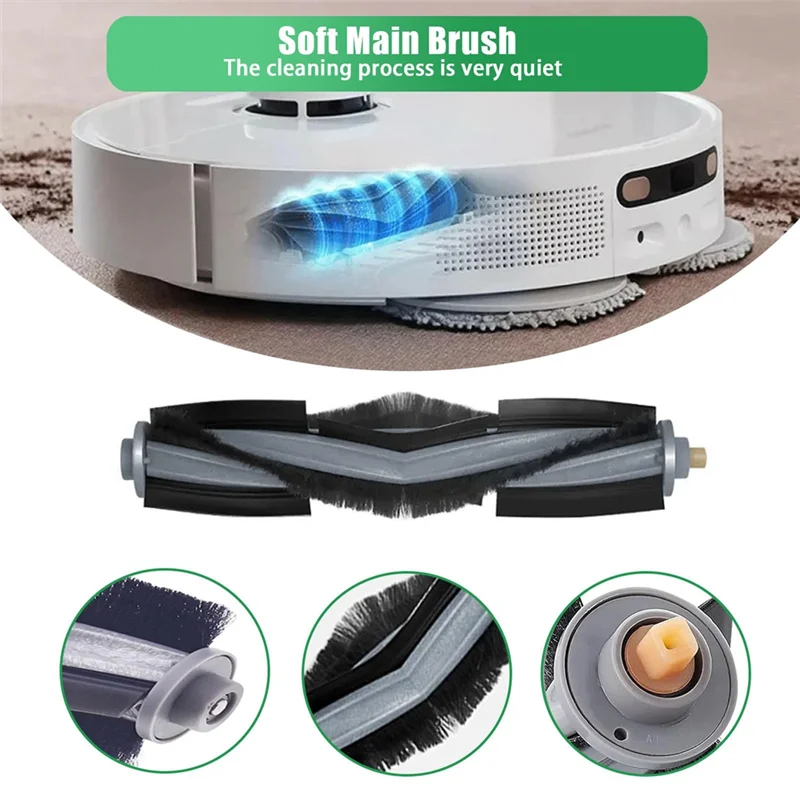 ملحقات المكنسة الكهربائية TAIGH لـ Ecovacs Deebot T20 Omni / T20 /T20 Max /T20 Pro، الفرشاة الرئيسية، مرشحات Hepa، أكياس الغبار