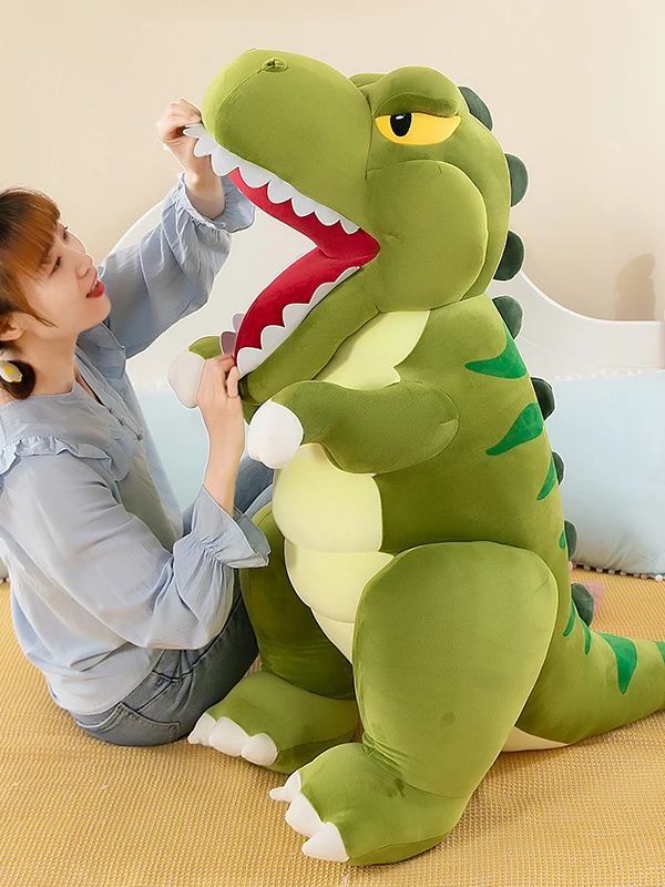 

Супермягкая плюшевая игрушка-динозавр Тираннозавр, подушка для мальчика, подарок на день рождения, мягкие игрушки для детей, универсальный тканевый материал
