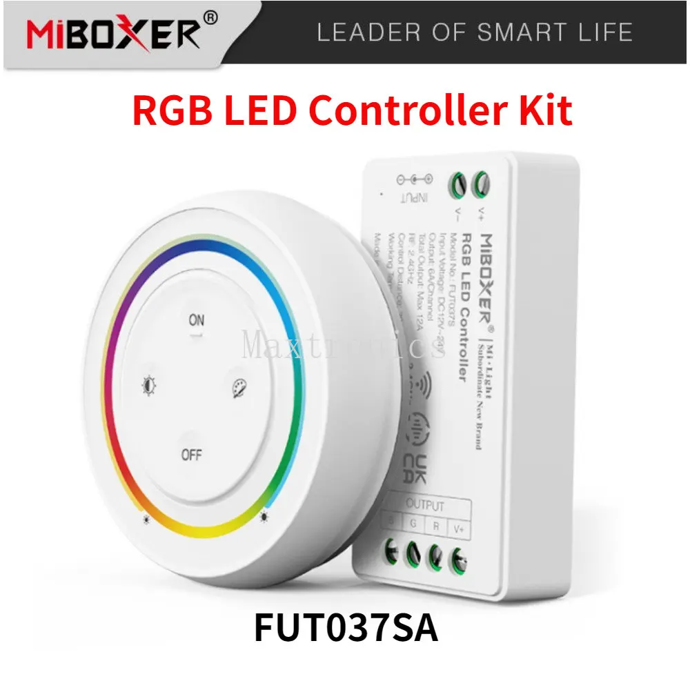 Miboxer FUT035/36/37 2.4G Sunrise Remote Control Rainbow Remote per Dual White/Single Color/RGB/RGBW/RGB + CCT LED Strip DC12-24V