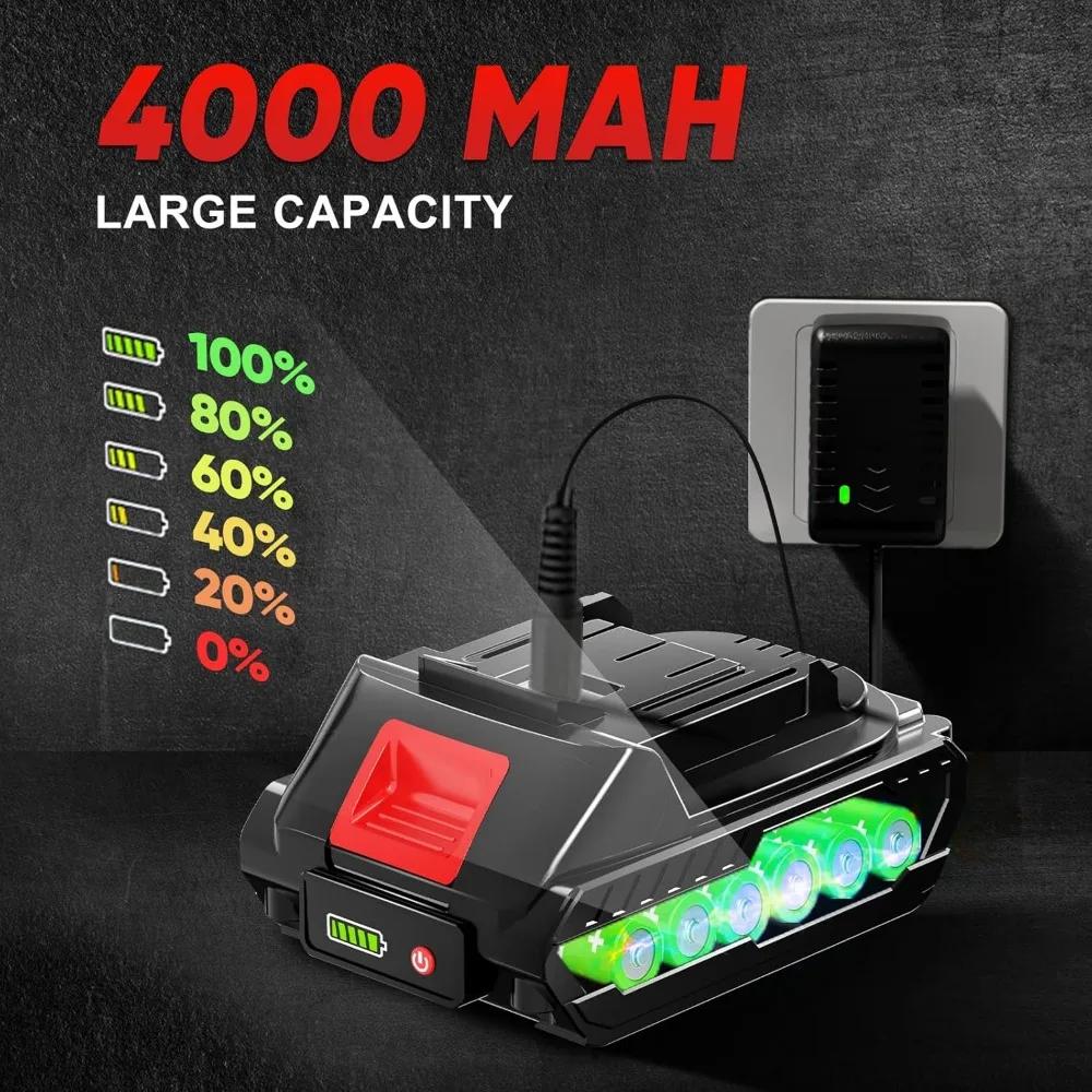 مفتاح ربط لاسلكي 1/2 بوصة، عزم دوران 700 نيوتن متر، محرك بدون فرشاة 21 فولت مع بطارية ومآخذ لإصلاح السيارات #4