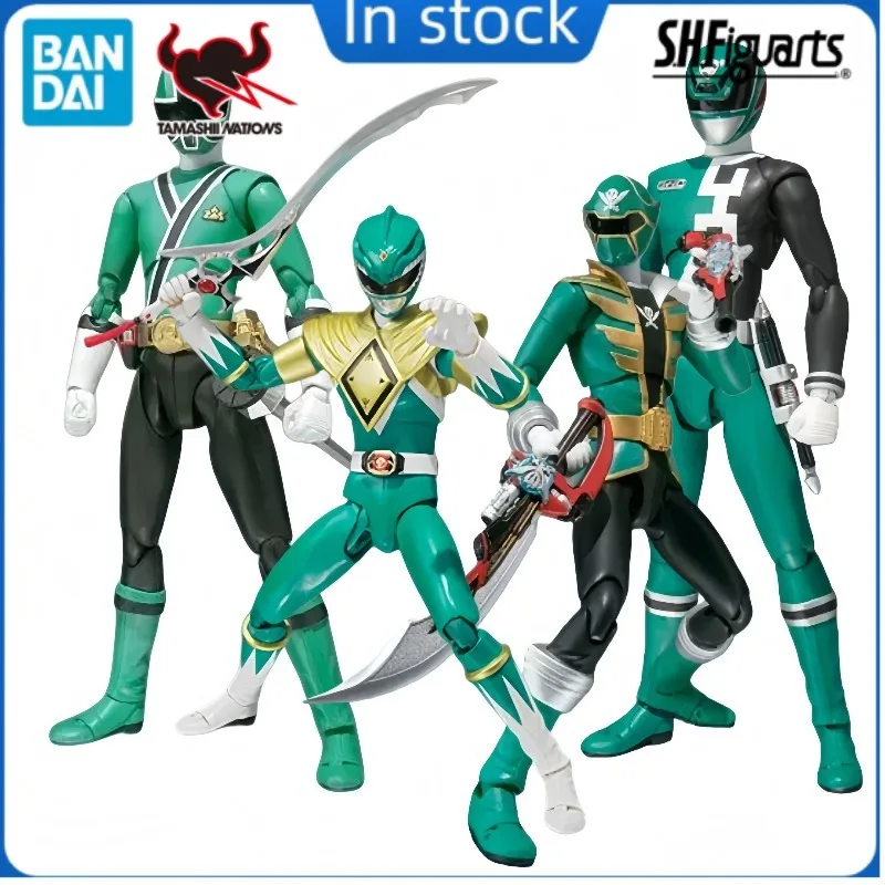 

BANDAI S.H. Figuarts Series Movable Toys Super Sentai Series Dinosaur Sentai Dragon Emperor Lianzhe Green Warrior Model