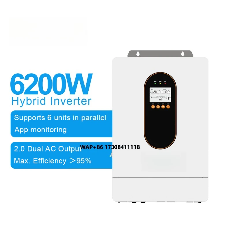 

Power Hybrid Off/On Grid Split Single Phase 12KW 48V 6KW 220V WIFI Energy Storage Solar Inverters