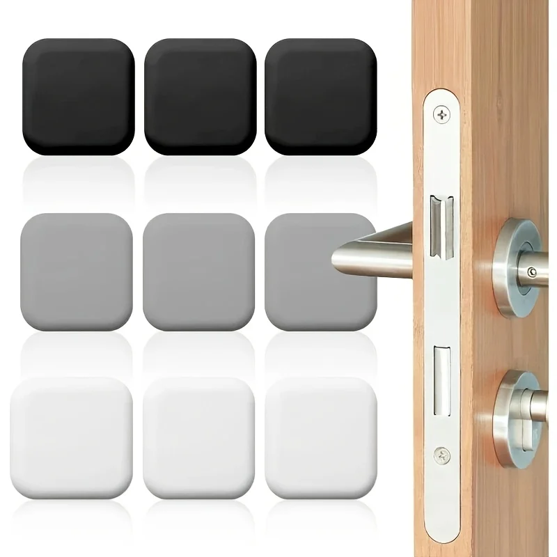 

3/5 шт. силиконовый дверной стопор, дверные стопоры, ручка, аксессуары для украшения дома, бесшумный противоударный квадратный защитный коврик для стены