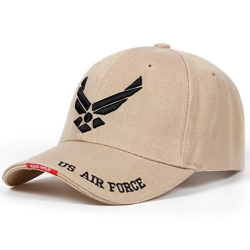 Hot sale US Air Force V-Mark Embroidery Baseball Caps Spring and Autumn Outdoor Adjustable Casual Hats Sunscreen Hat