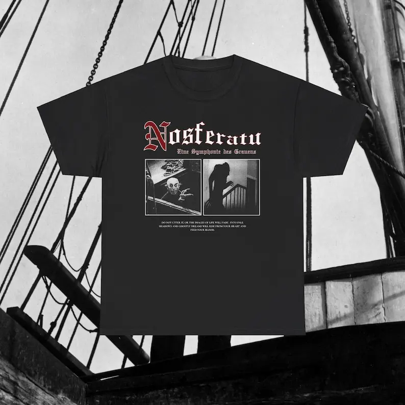 Nosferatu Cinematic Gothic: Count Orlok Vampire Aesthetic Tee