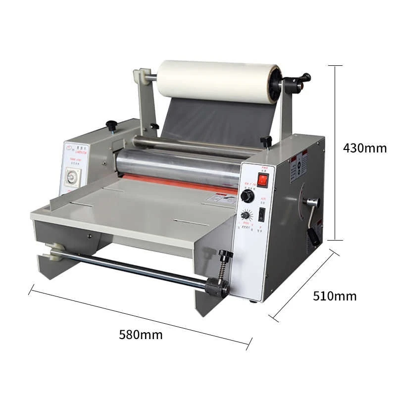 

Cold Laminator Rolling Machine DC-380 Single and Double Side Laminating Machine Adjustable Speed Steel Roll Laminating Machine ﻿
