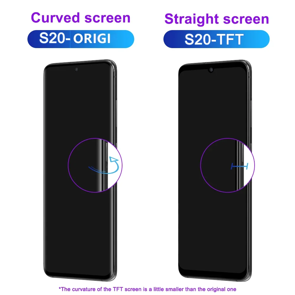 100% Tested AAA Quality S20 LCD with frame for SAMSUNG S20 SM-G981B/DS G981 Display Touch Screen Digitizer Assembly Replacement