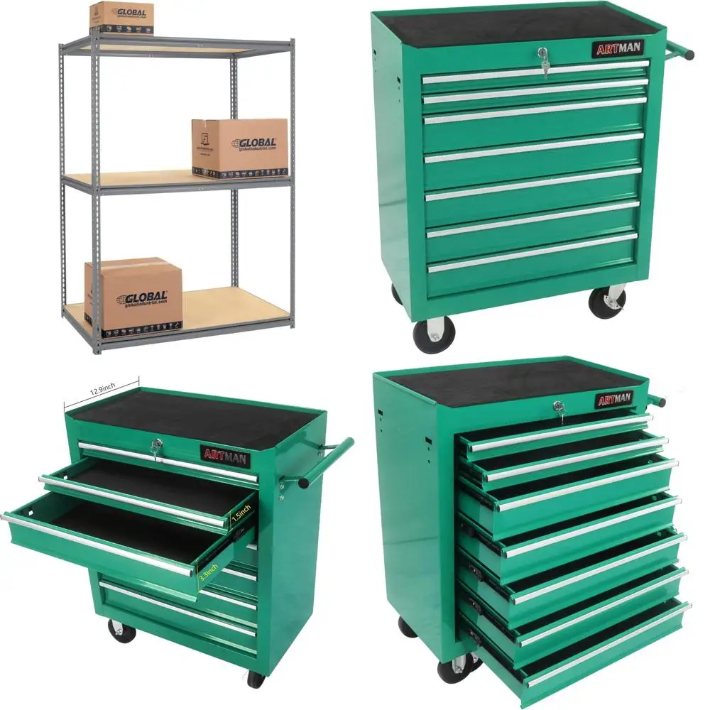 رف بداية صناعي عالي التحمل مكون من 3 طبقات مع سطح خشبي، 60 وات × 24 عمقًا × 96 ارتفاعًا، سعة 1300 رطل، لمسة نهائية رمادية #1