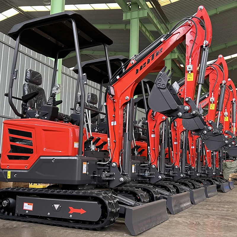 Escavatori multifunzione Micro benna 1.8 Ton all'ingrosso personalizza Mini macchina scavatrice per uso domestico Bagger compatto idraulico