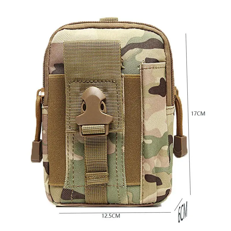 Riñonera táctica multifuncional para exteriores, accesorio MOLLE impermeable y resistente al desgaste, cinturón de camuflaje para teléfono móvil, 1000D