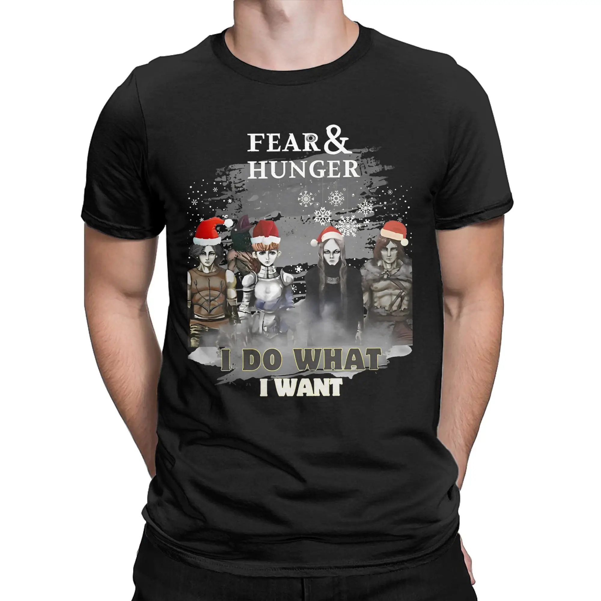 Men\'s Fear and Hunger Termina Christmas T Shirts Horror Game Cotton merch Novelty Short Sleeve O Neck Tee Graphic Print T-Shirts