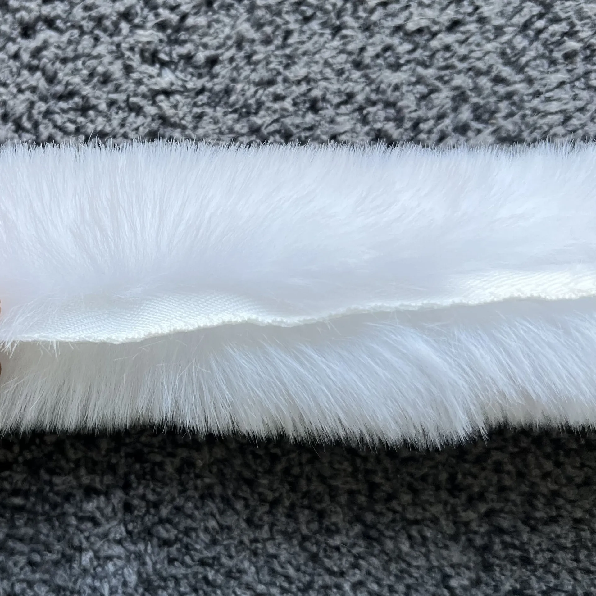 1M Faux Fur White Lace Rabbit Fur Handmade Wool Tops Decorative Burr DIY Material Accessories Blinger