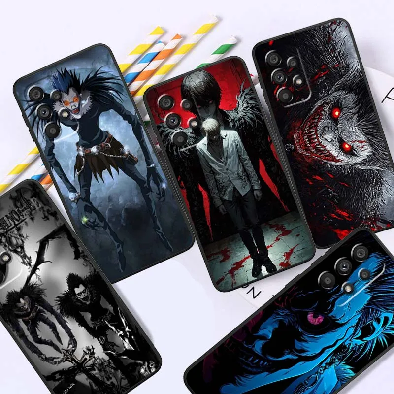 

Anime Death Note Cool Art For Samsung A73 A72 A71 A55 A54 A53 A52 A51 A13 A22 A16 A15 A05s A14 A05 A06 5G Black Phone Case