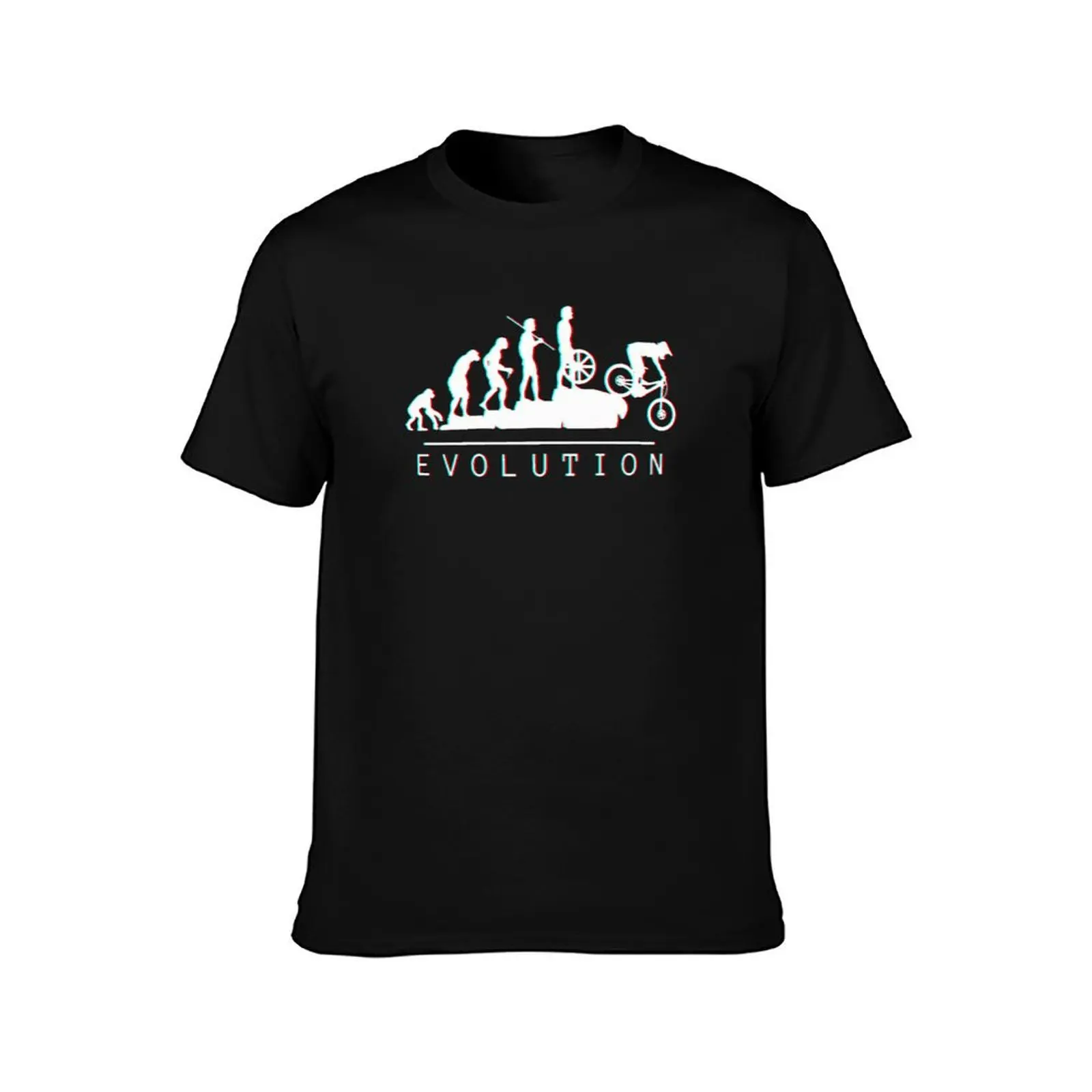 MTB Evolution (White) T-Shirt Basic Tee Shirt for Everyday Outfit T-Shirt