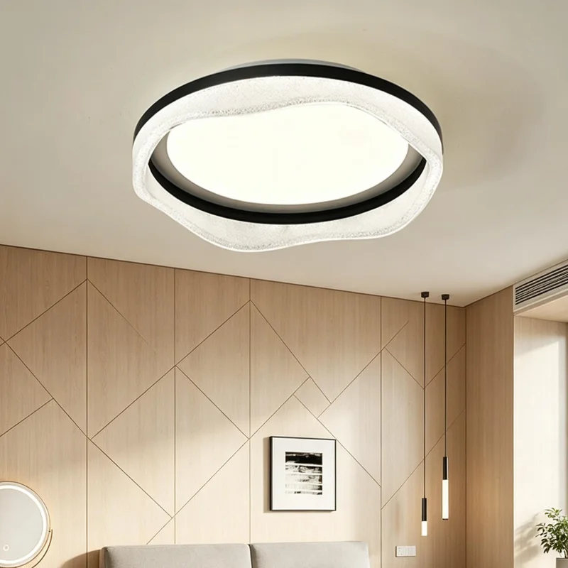 Wavy Circular LED Ceiling Light Frosted Outer Band Bedroom Lounge Living Room Modern Household Daily Main Home Light Fixture