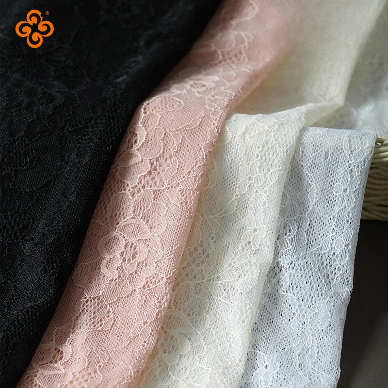 4-Wege-Stretch-Blumenspitzen-Mesh-Stoff, weicher elastischer Stoff für Hochzeitskleider, Brautschleier, DIY-Näharbeiten, Kostüme, Dessous, Vorhangdekoration