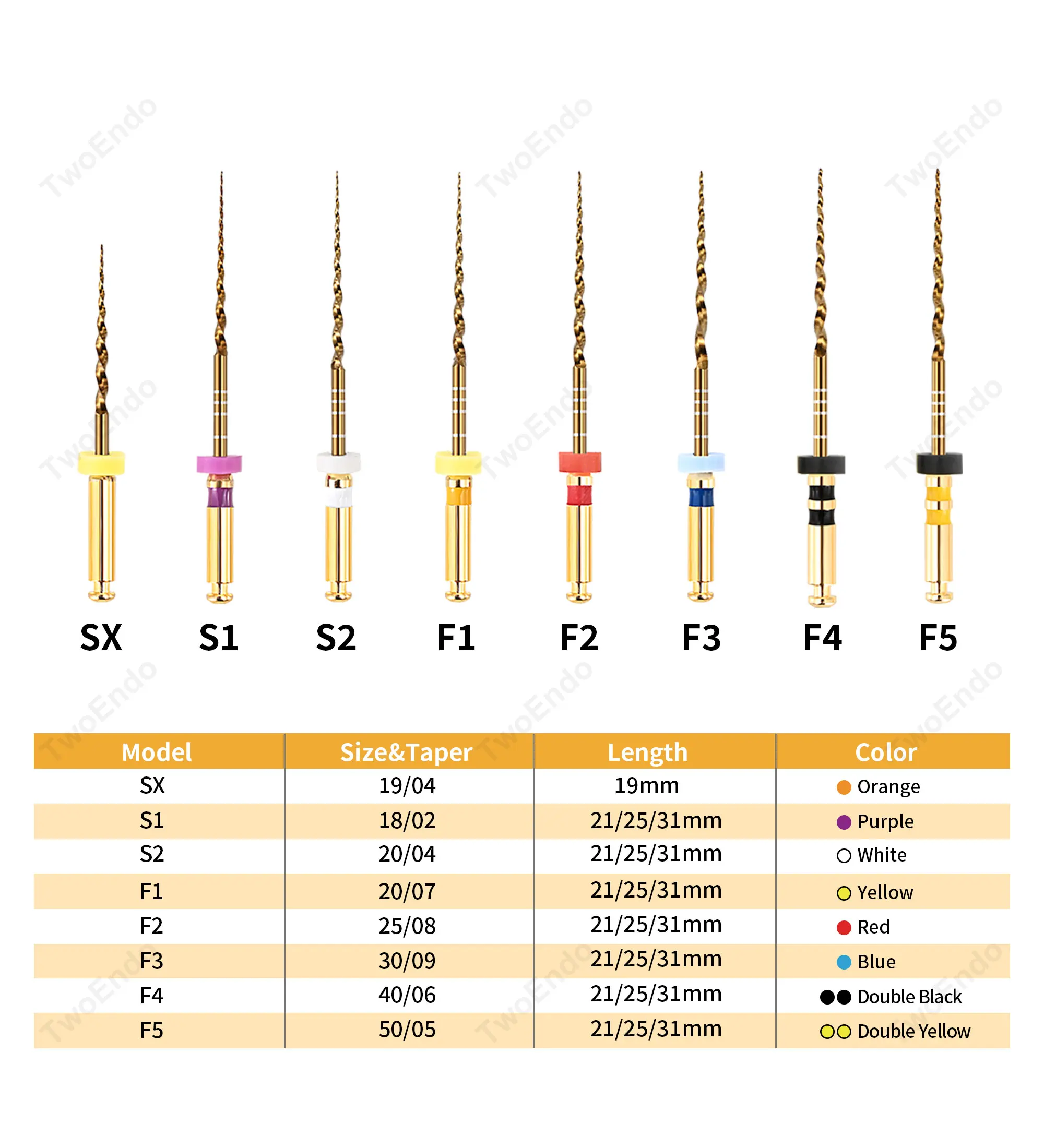Dental Instrument Super Endo Files Gold Files Engine Use Rotary Files Golden Endondontic Root Canal NITI Dentist Tool