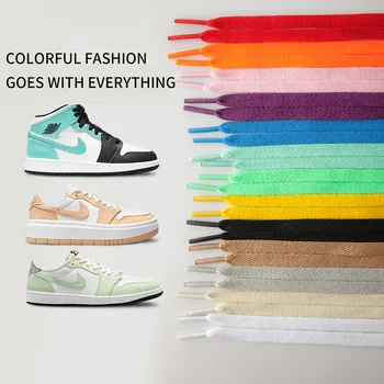 60cm ~ 180cm spor ayakkabı için kalınlaşmak danteller hiçbir esneklik düz ayakabı renkli ayakkabı bağcıkları ayakkabı için klasik yumuşak ayakkabı bağcıkları