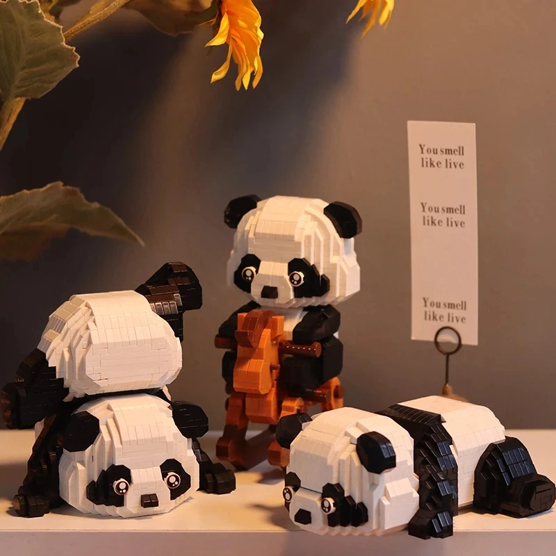 Panda Micro Building Blocks Diamond Blocks Lovely Animal Toys Blocs De Constructions Toys for Girls Boys Gifts DIY Bricks Blocks