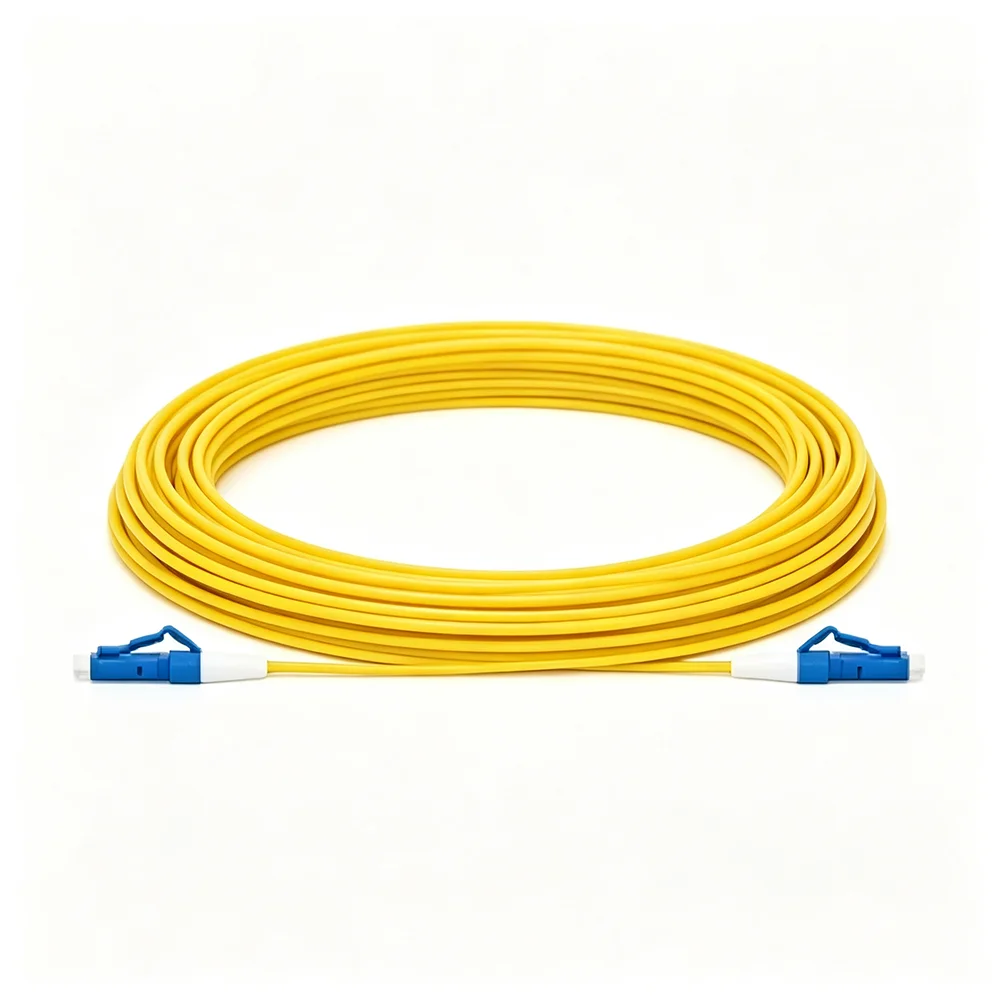 15M/20M/30M OS2 Simplex Fiber Patch Cable, LC UPC to LC UPC Single‑Mode Jumper for Server Room