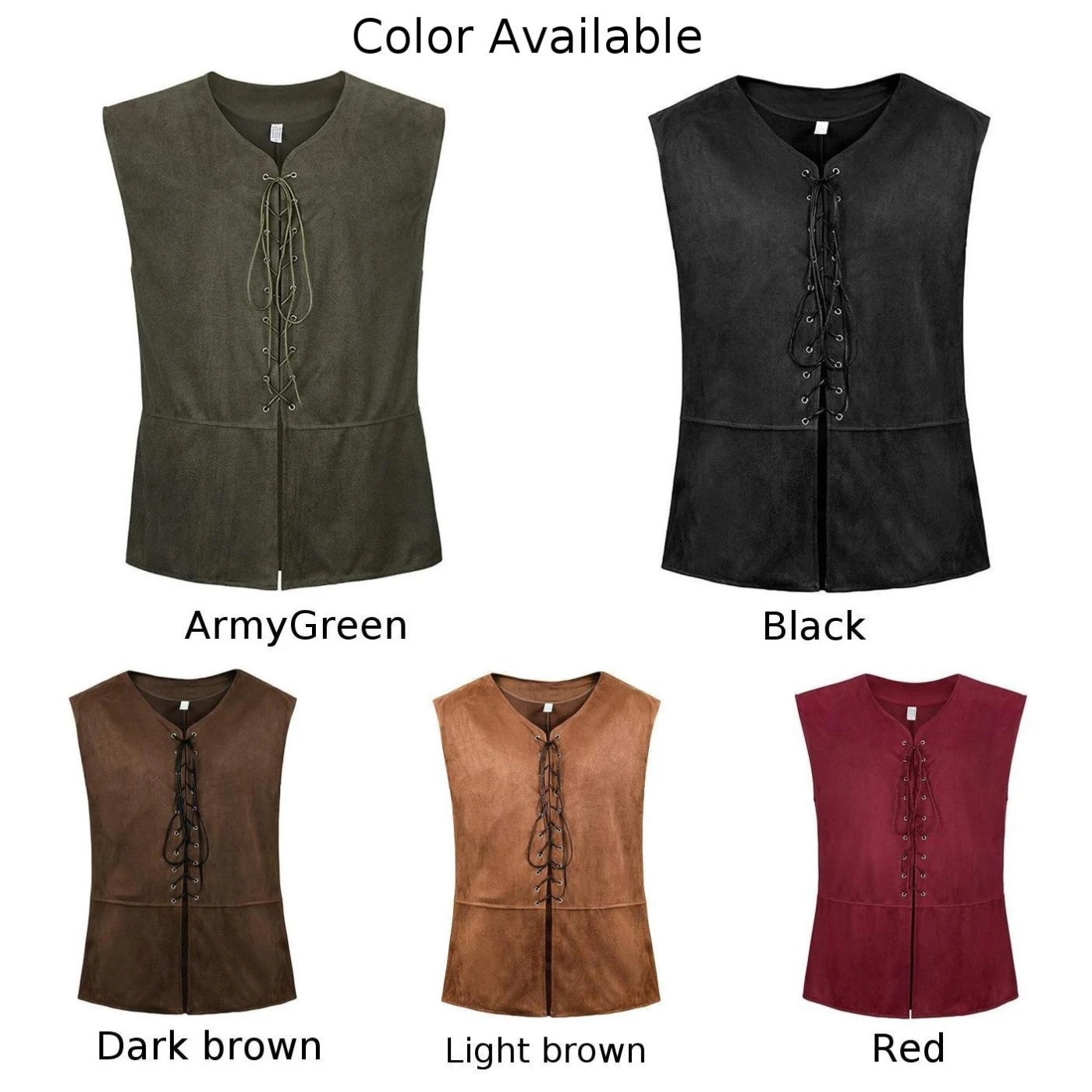 Confortable mode chaud nouveau élégant hommes gilet gilet Steampunk col en V hiver automne Cosplay mode couleur unie