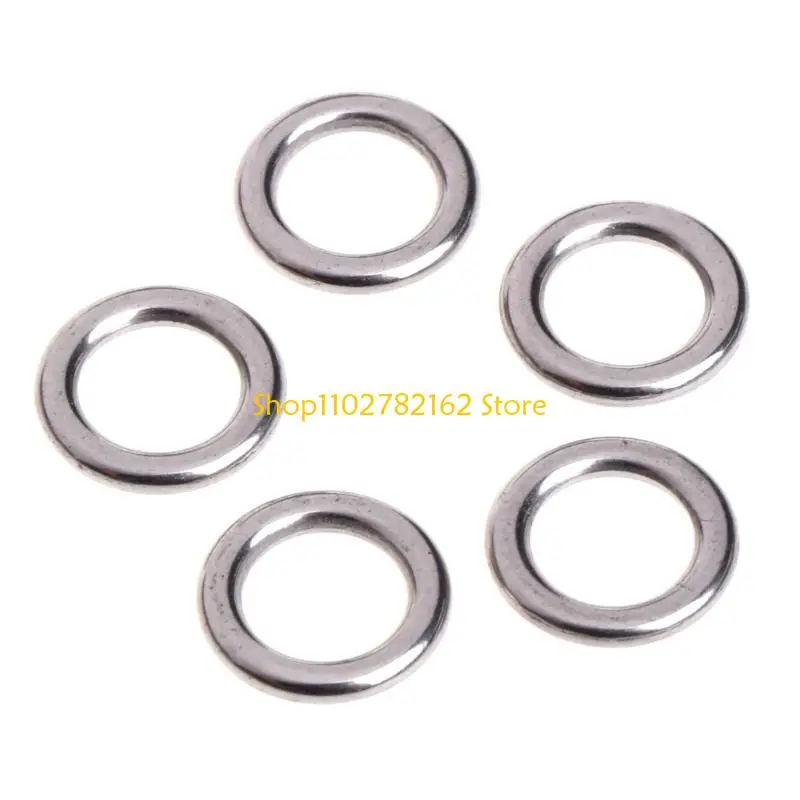 547B 50Pcs Fishing Stainless Steel Split Ring Lure Tackle Connector New