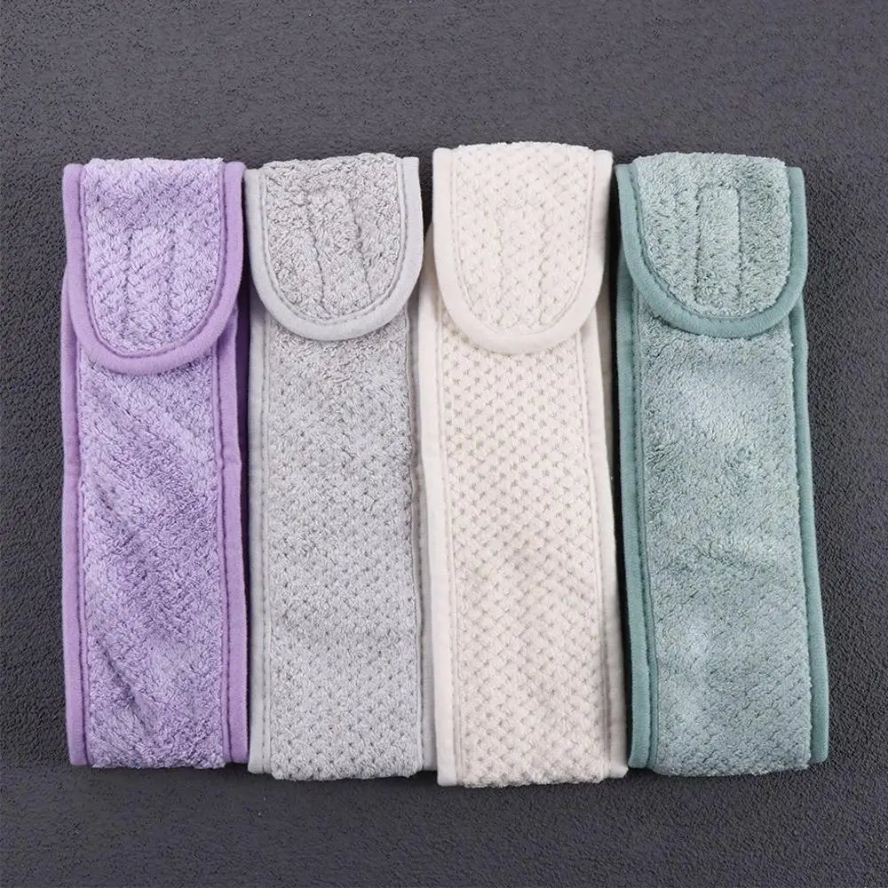 

Headwear Fashion Shower Adjustable Makeup Cosmetic Wrap Tiara Coral Fleece Headband Face Wash Hairband Turban