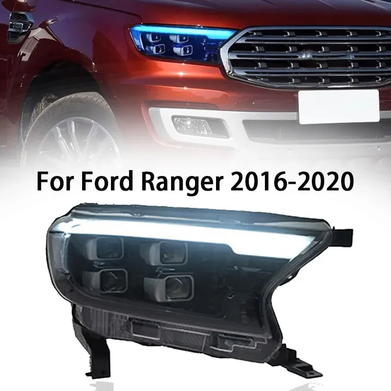 

Car Stlying For Ford Ranger 2016-2020 Everest T6 FL T7 T8 Raptor 4 Projector Head Lamp LED Headlight Of Dynamic Turn Signal