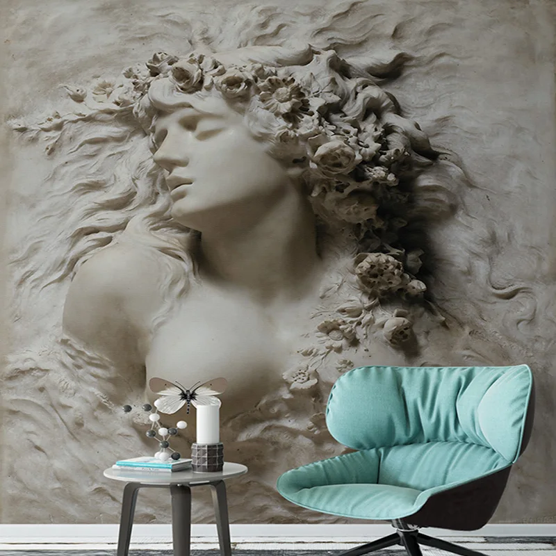 

Custom Any Size Mural 3D Stereo Relief Beauty Background Wall Mural Wallpaper Living Room Gallery Art Wall Paper Papel De Parede