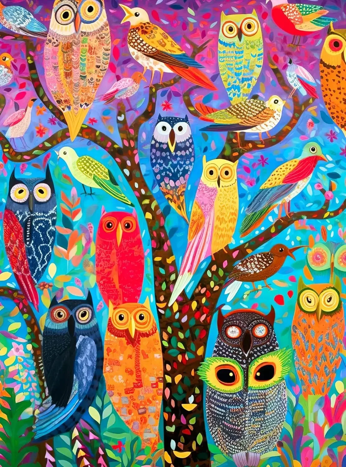 

520/500/300 шт. деревянные пазлы для совы, оазис, пазлы для сложных семейных игр, подарок на день рождения