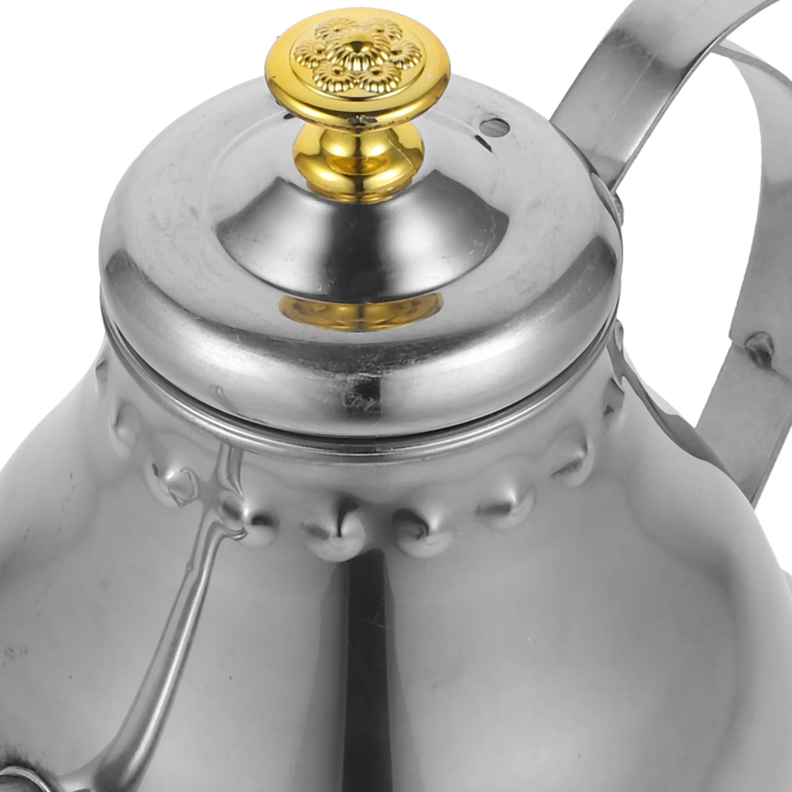 

1Pcs Stainless Steel Kettle with Filter Retro Style Water Boiling Teakettle for Home Office Use Thickened Heating Pot Easy to