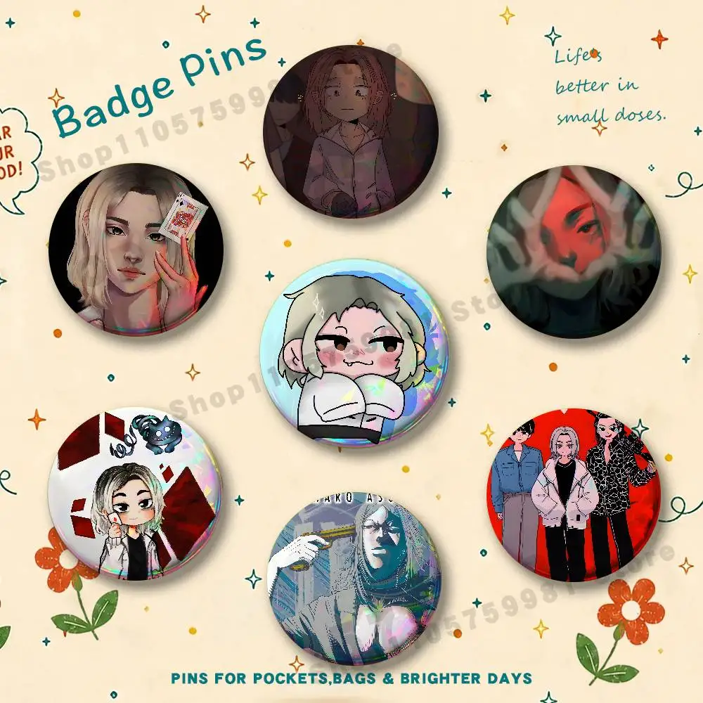 Comics Cartoon A-Alice in B-Borderland Enamel Pins Badge Round Brooch for Backpack Decor Accessories 25/32/44/58/75mm