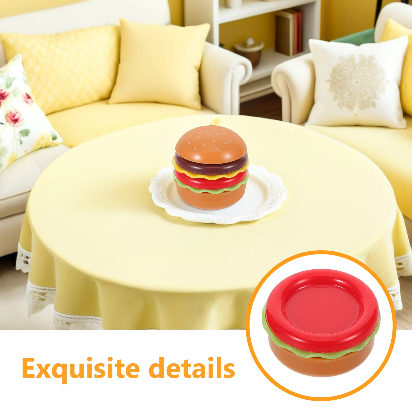 Mini accessoire de hamburger alimentaire Miniature pour maison de poupée Bjd, Simulation réaliste de Hamburger, faux nourriture, ensemble de jeu de cuisine