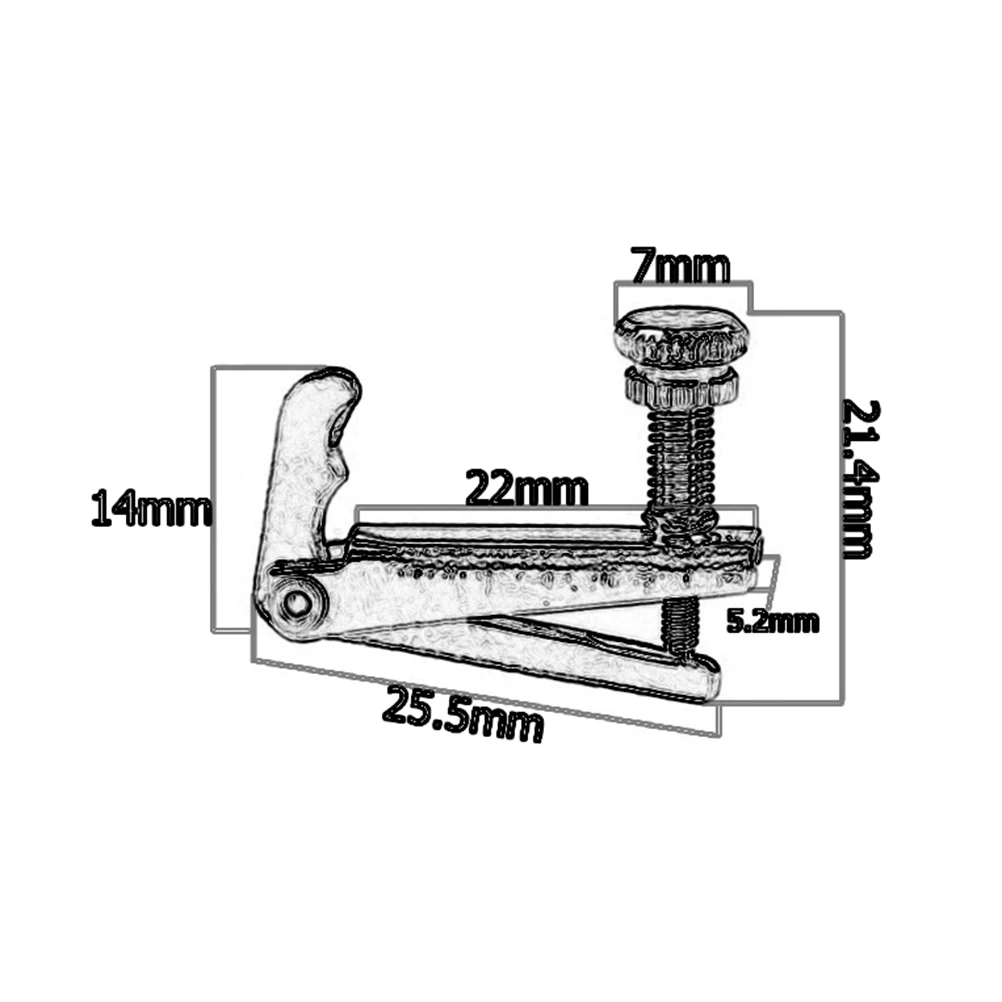 4 قطع من خطافات سلسلة الكمان الصغيرة المستقبلون الدقيقة مع مسامير ذهبية معدنية لسهولة التحكم في السلسلة مناسبة لجميع الكمان #5