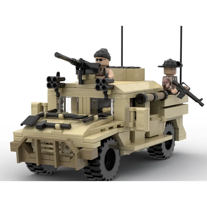 MOC Hummer Panzer Militärisches Geländefahrzeug M1114 M1025 M998 Modell-Baustein-Set Kinder-Bauspielzeug Jungen-Geburtstagsgeschenk – Detail 13