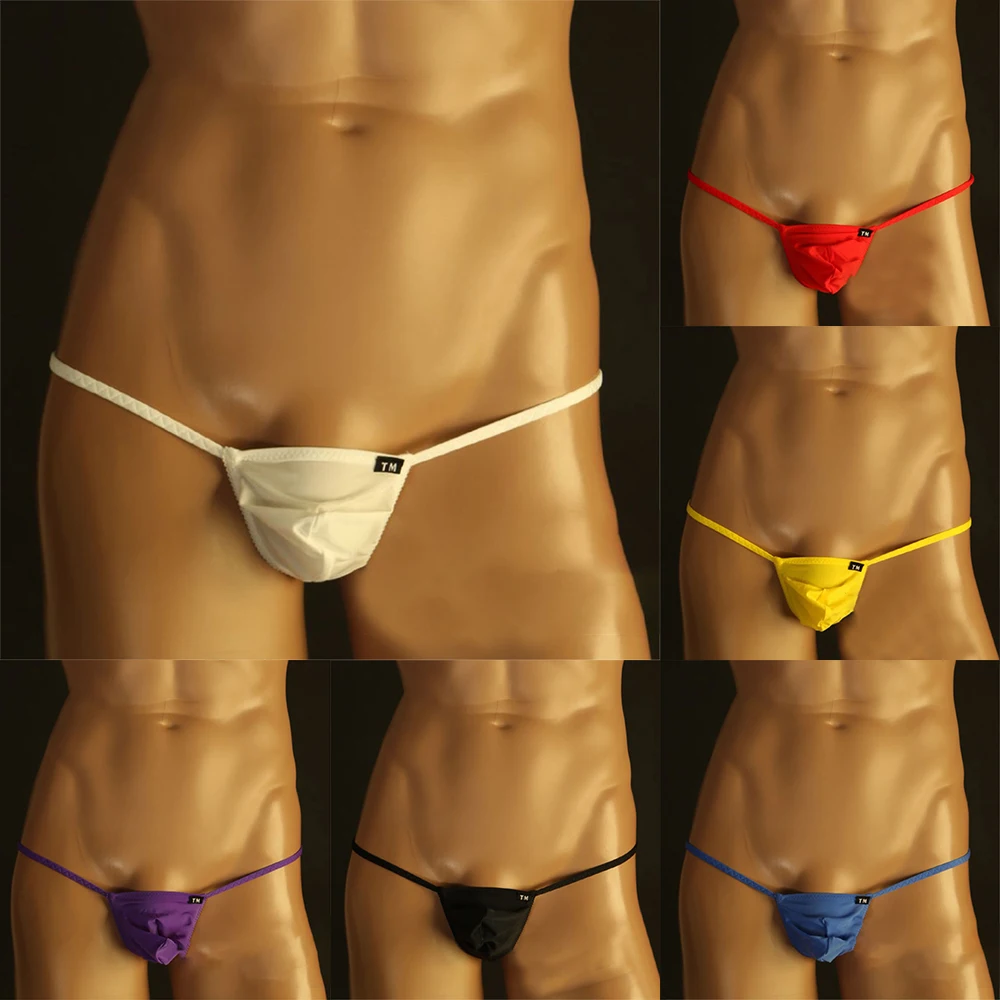 Fashion Hot Sale Men Underwear Mens Brief T-back Bikini Thong Breathable Briefs Bulge Pouch Low Waist Mens M~2XL
