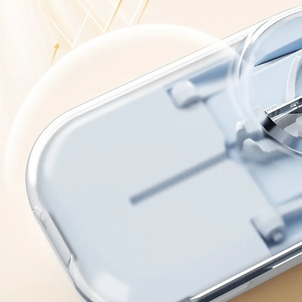 Portable Pill Cutter Storage Box Precise Cutting Sealed Pill Divider Case Dustproof with Magnifying Glass Cut Tablet Dispenser