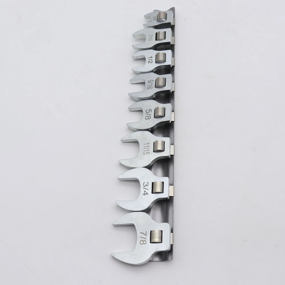 10Pcs 3/8Inch Drive Crowfoot Wrench 10 To 22mm Metric Foot Open End Spanner For Torque Wrench Keys Set