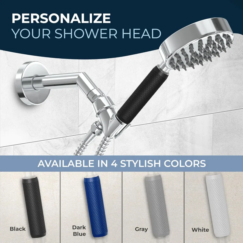 Shark Skin Grip Compatible 1-Spray Handheld Shower – Slip-Free