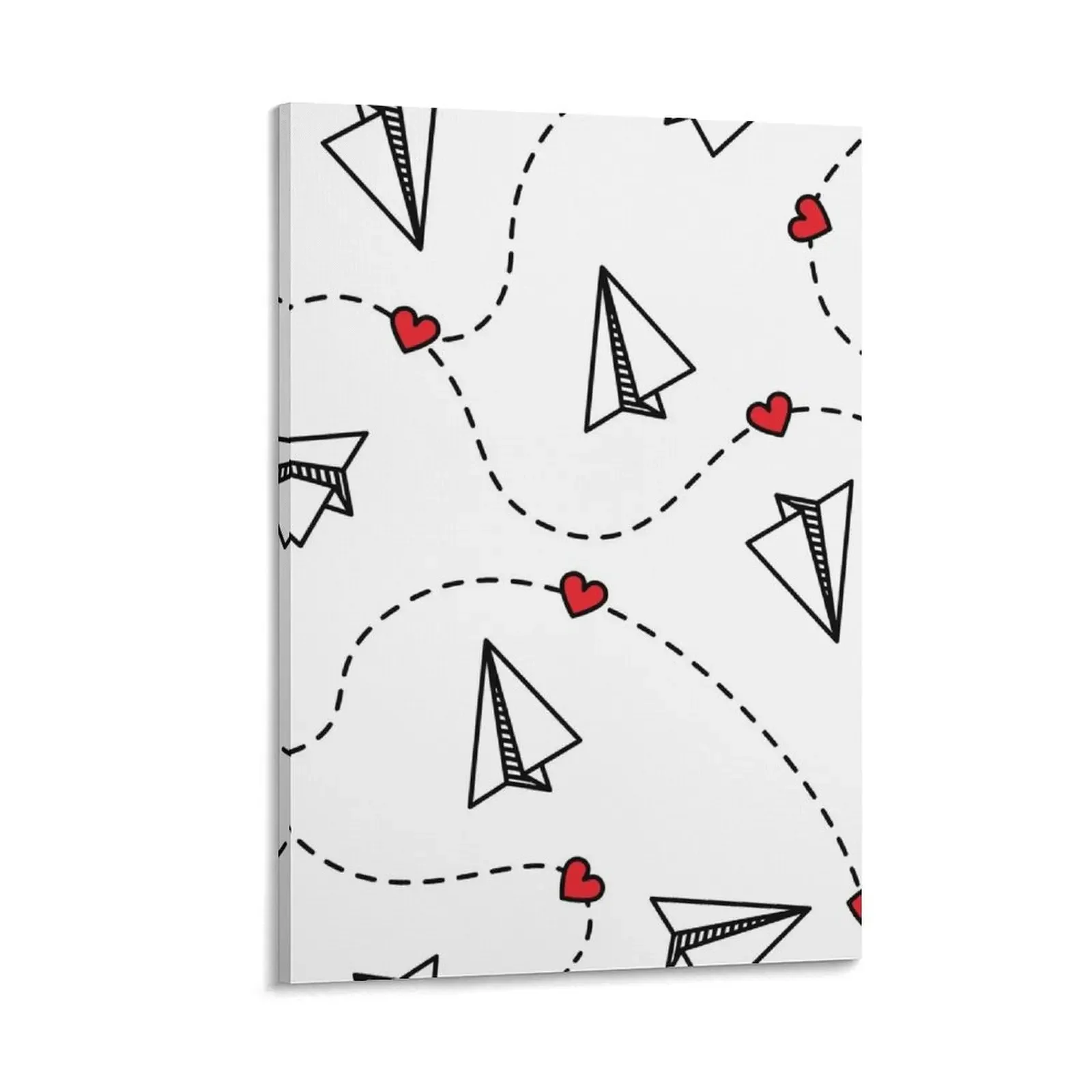 

Paper Airplanes and Hearts Canvas Painting house decorations painting Decoration wall