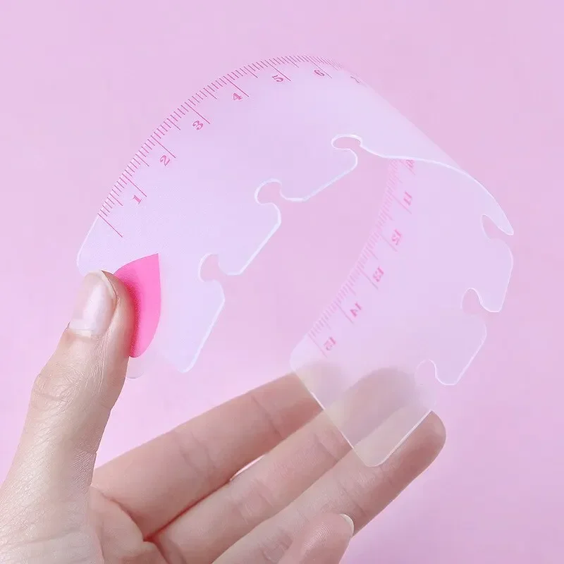 Cute Pink Love Transparent Ruler with 6 Slots Suitable for 6 Hole Coil Book Kawaii Student Stationery School Supplies for Girl