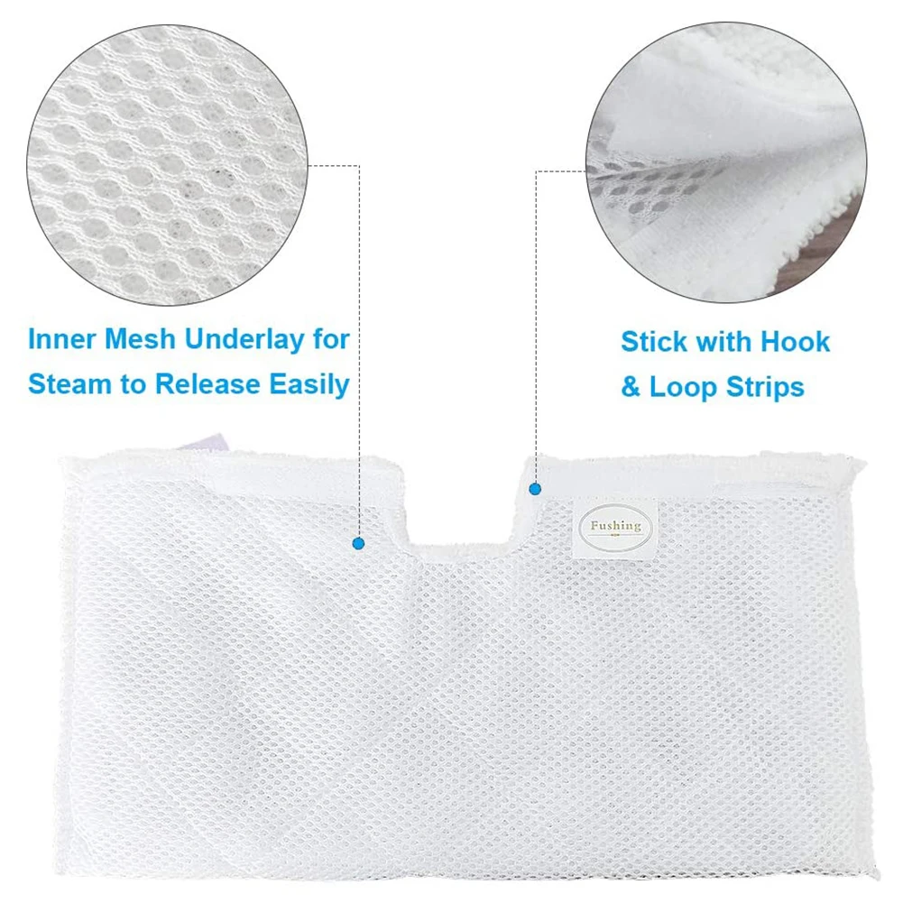 1/2/3PCS Steam Mop Pads Washable Microfiber Cleaning Steamer Replacement Pads for Shark Steam Pocket Mop Hard Floor Cleaner