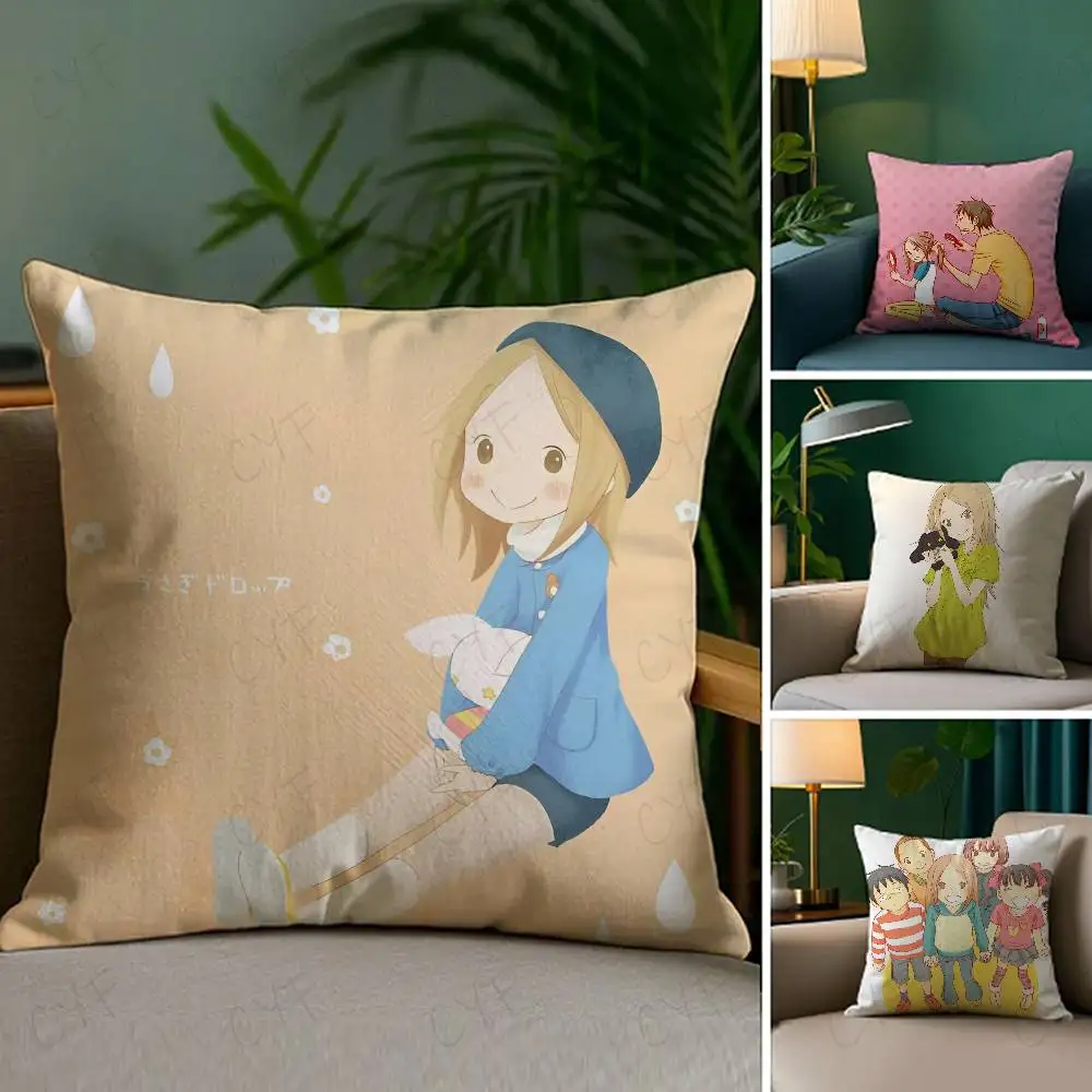 

Bunny Drop Anime Pillow Case Custom Printed Brushed Fleece Pillow, Baby Skin-Touch, Eco-Friendly Dye-Sublimation Cushion for Hom